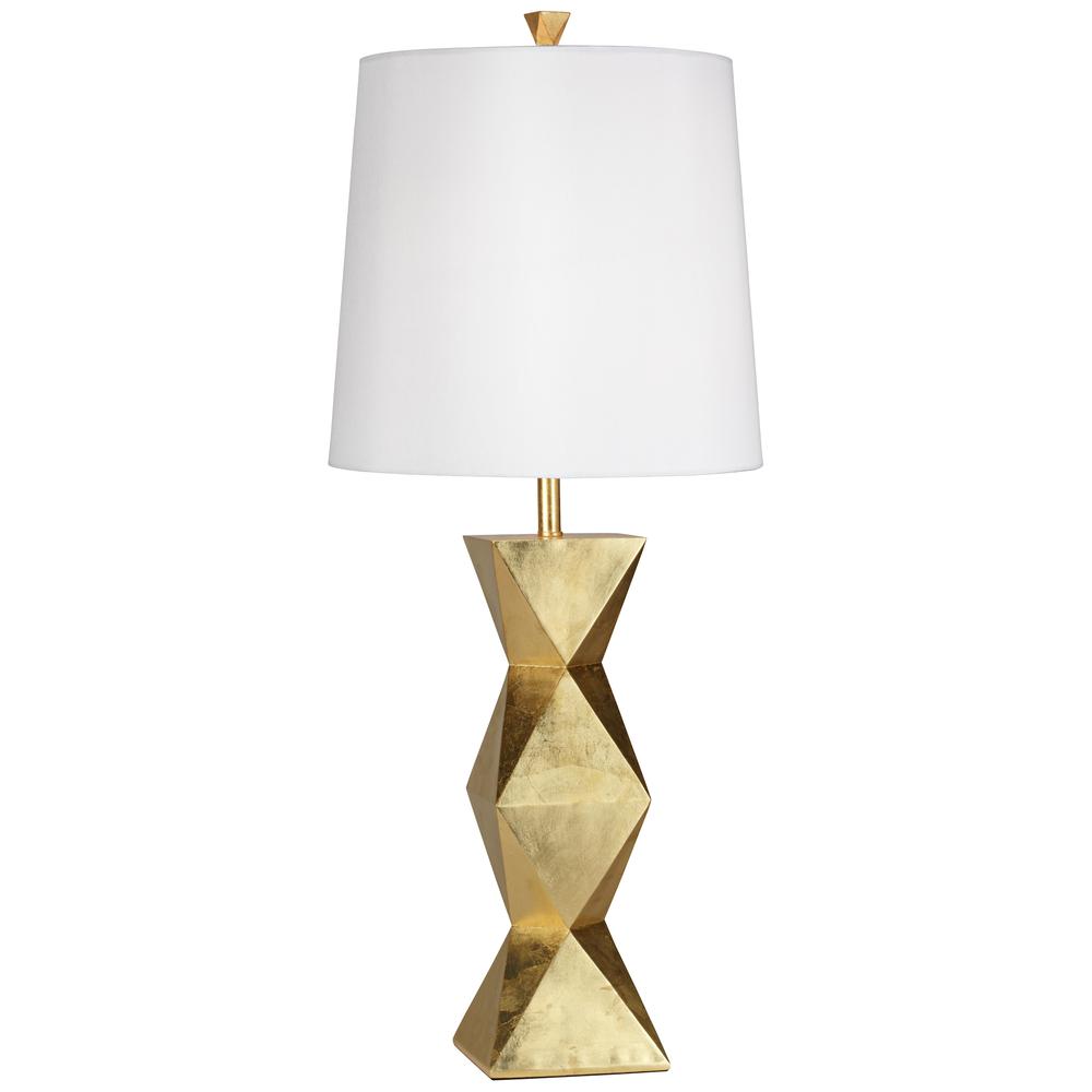 Table lamp Poly cut zigzag in gold. Picture 1