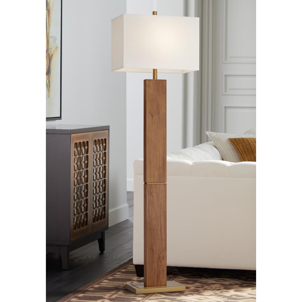 Floor lamp 64" Solid wood column. Picture 3