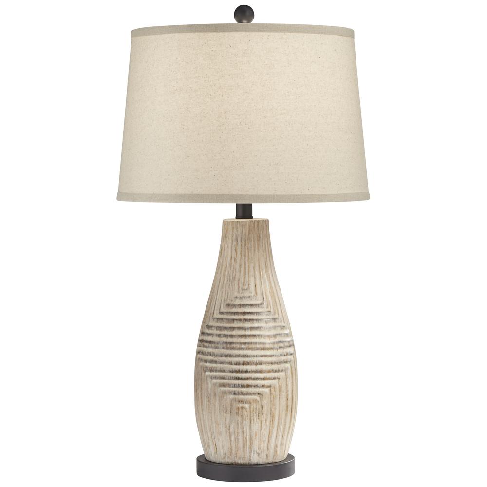 Table lamp Resin Multi Beige Finish. Picture 1