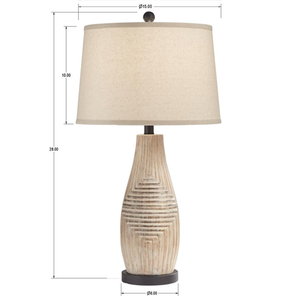 Table lamp Resin Multi Beige Finish. Picture 6