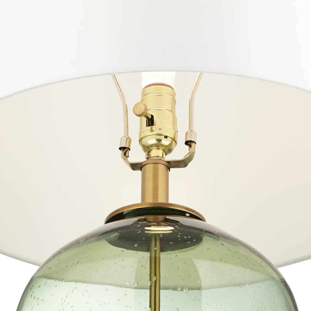 Table lamp Clear green seedy glass lamp. Picture 6