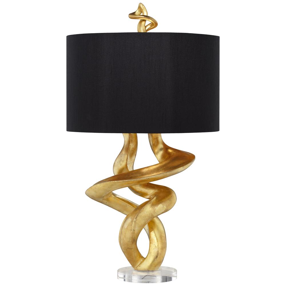 Table lamp Poly twirl in gold. Picture 1