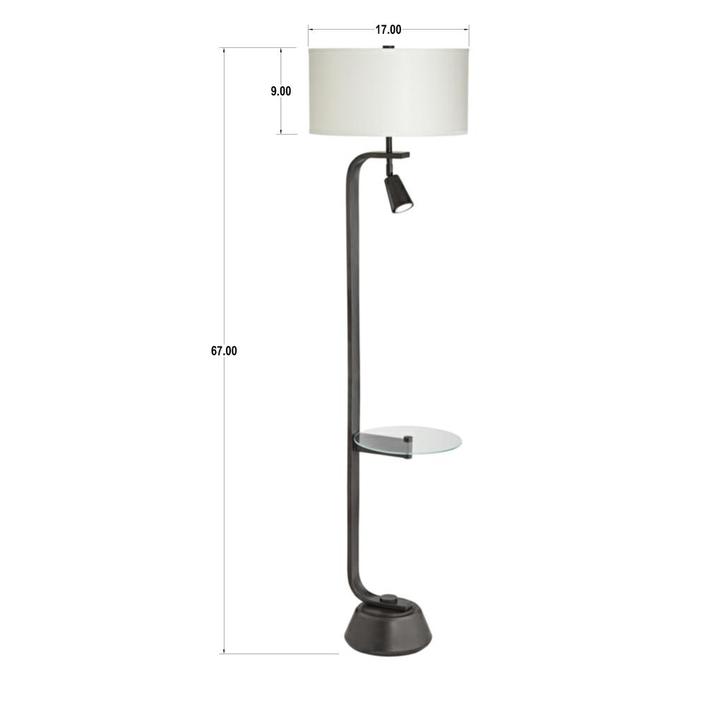 Floor lamp Metal transitional with spotlight. Picture 1