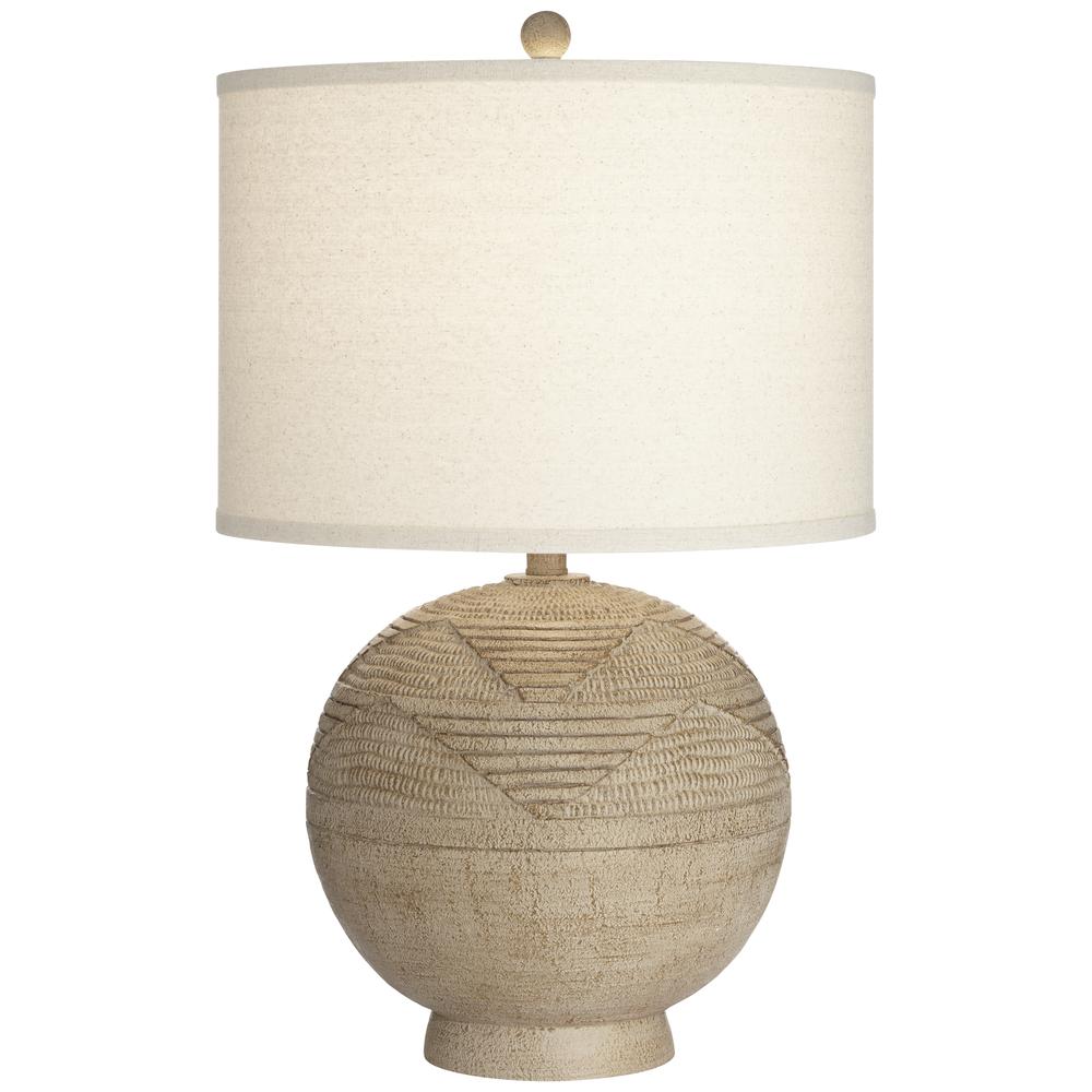 Table lamp Poly round with triangular pattern. Picture 1
