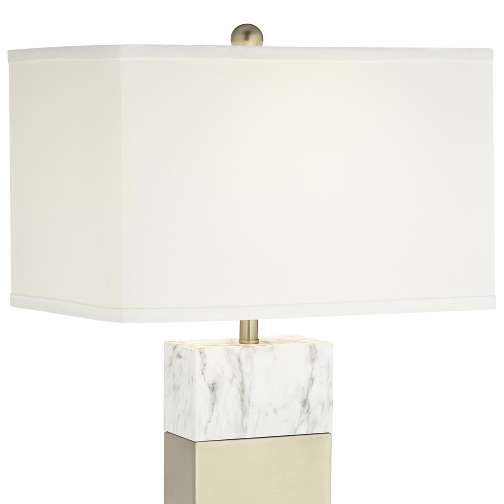 Table lamp Faux Marble and Gold Finish. Picture 3