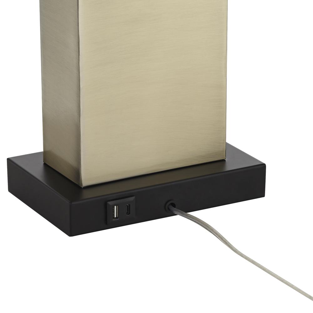 Table lamp Faux Marble and Gold Finish. Picture 5