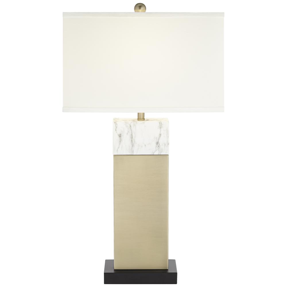 Table lamp Faux Marble and Gold Finish. Picture 8