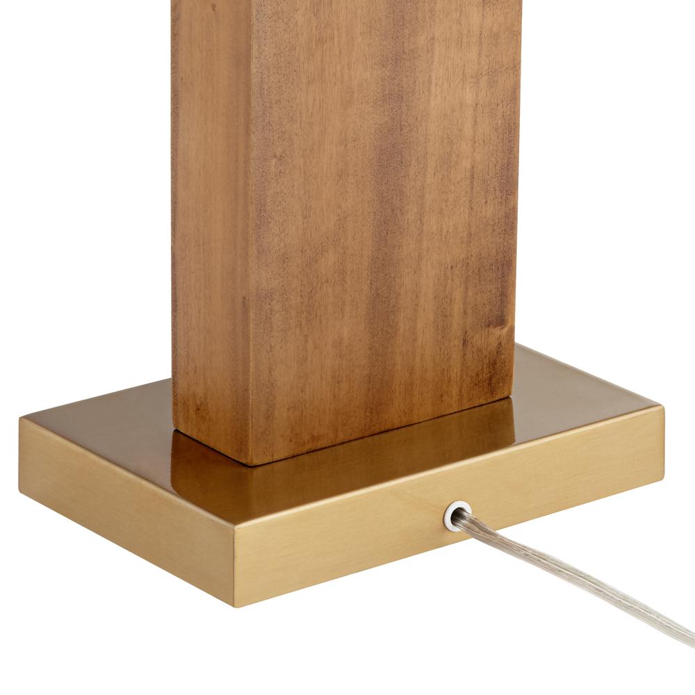 Table lamp Rectangle flat solid wood. Picture 8