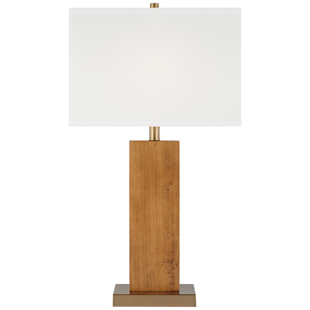 Table lamp Rectangle flat solid wood. Picture 9