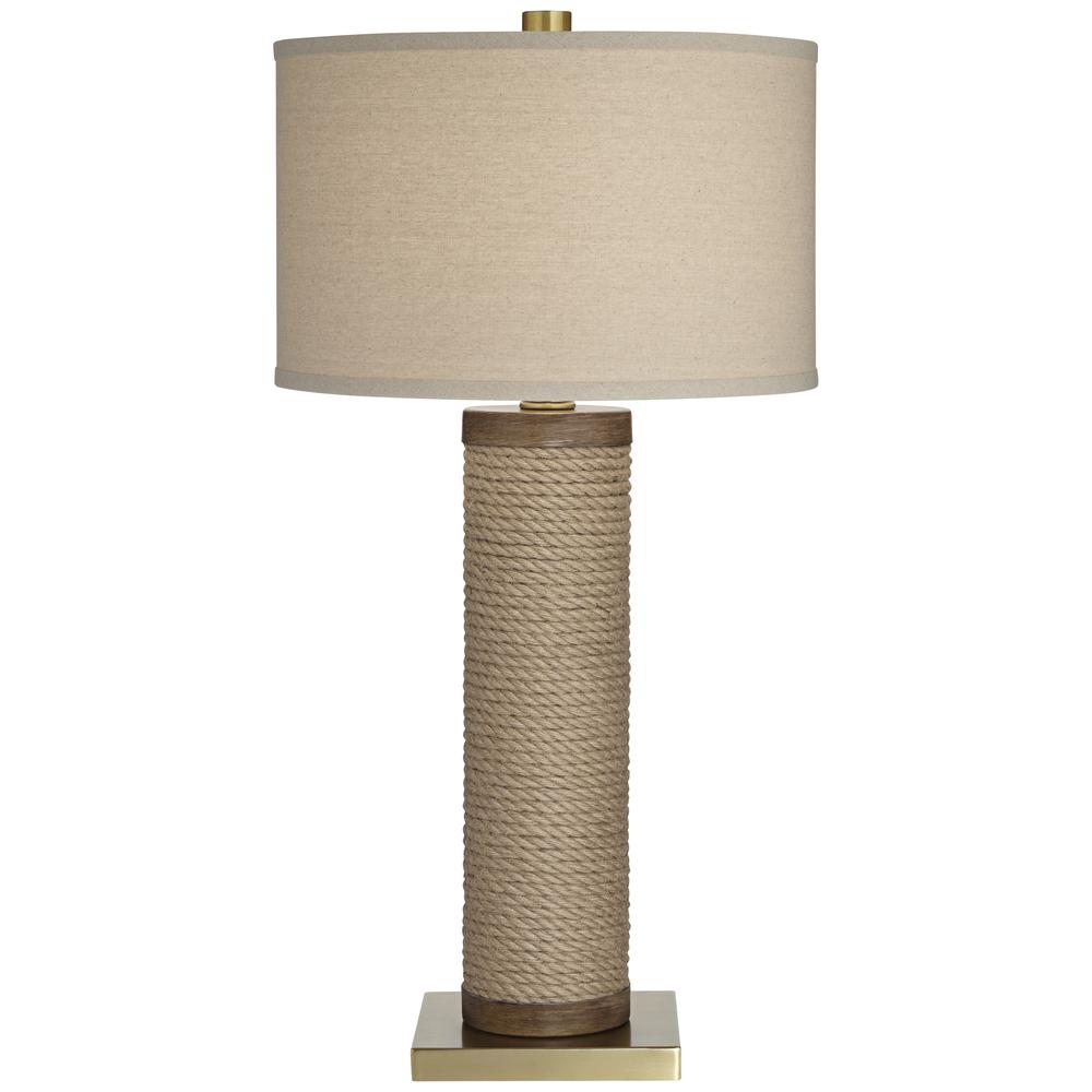 Table lamp Natural rope column. Picture 9