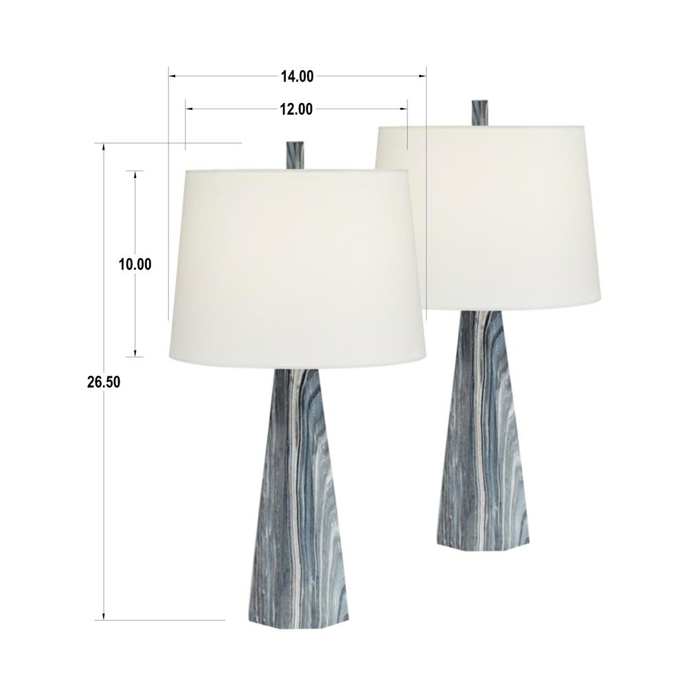Table lamp Poly marble set of 2. Picture 1