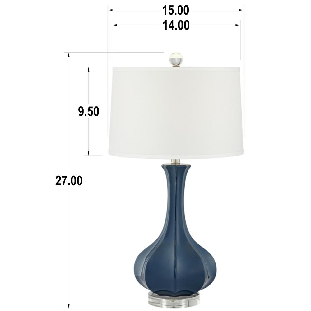 Table lamp Ceramic Blue Finish. Picture 6