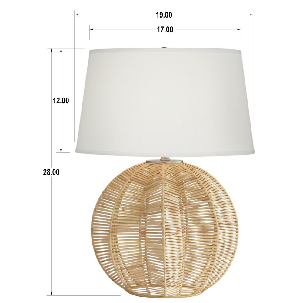 Table lamp Natural rattan ball. Picture 1