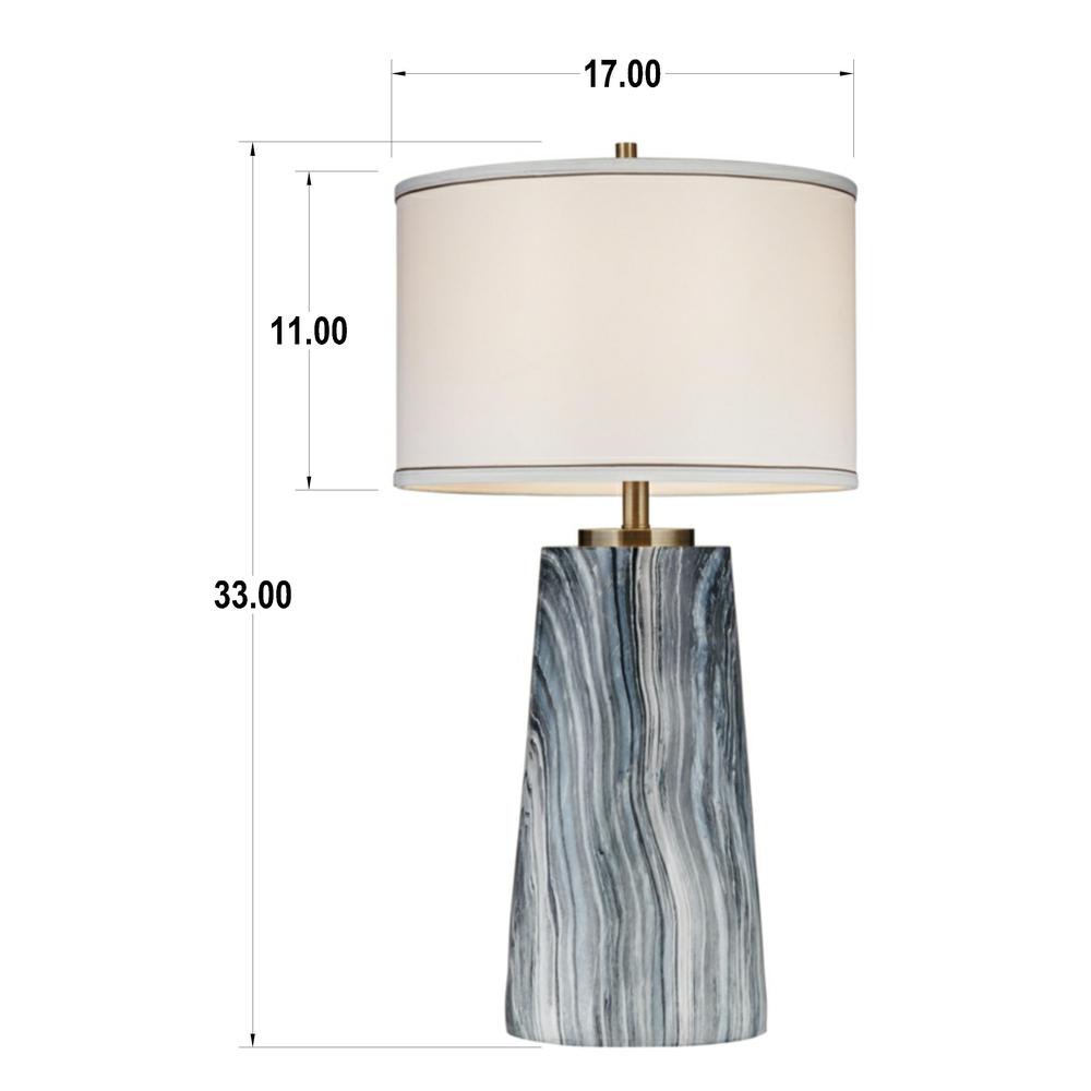 Table lamp Poly faux marble look. Picture 1