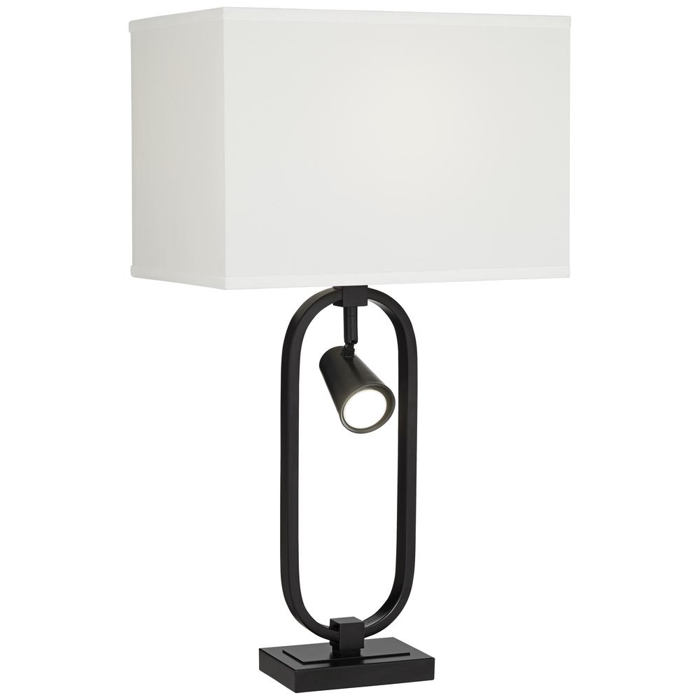 Table lamp Oval in metal with reading light. Picture 2