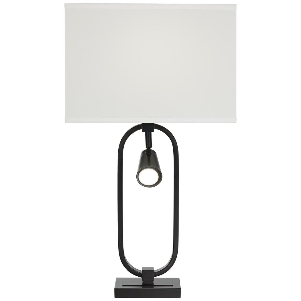 Table lamp Oval in metal with reading light. Picture 8