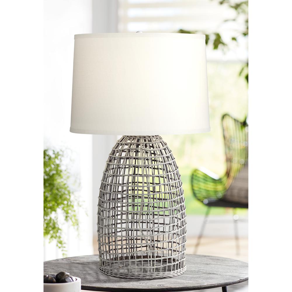 Table lamp Fish catcher grey basket. Picture 1