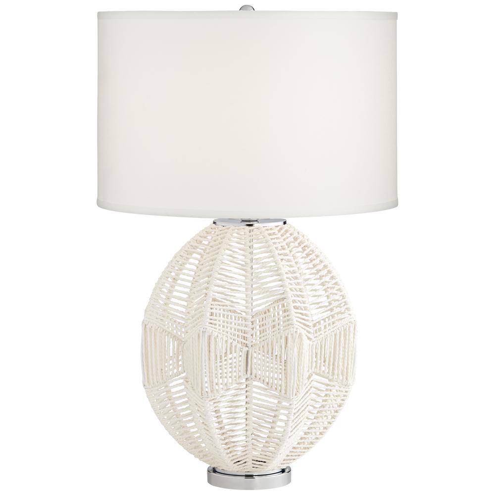 Table lamp White string basket. Picture 1