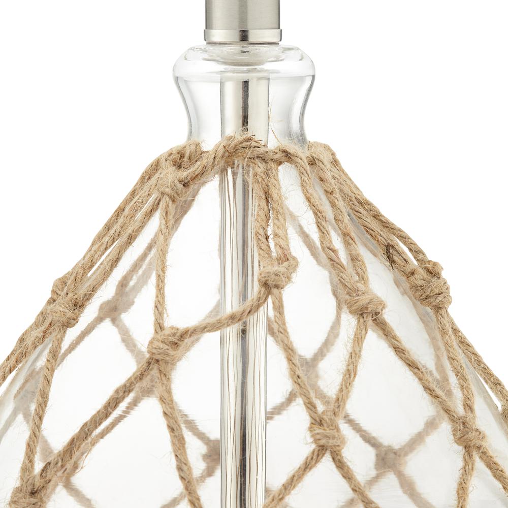 Table lamp Clear glass with rope. Picture 4