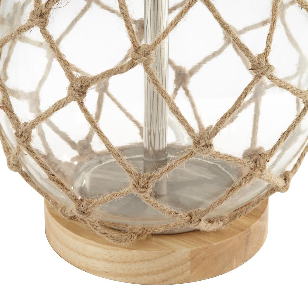 Table lamp Clear glass with rope. Picture 5