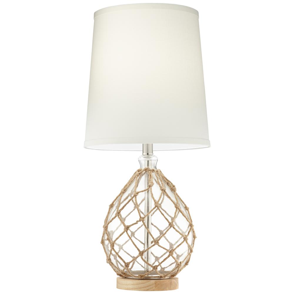 Table lamp Clear glass with rope. Picture 6