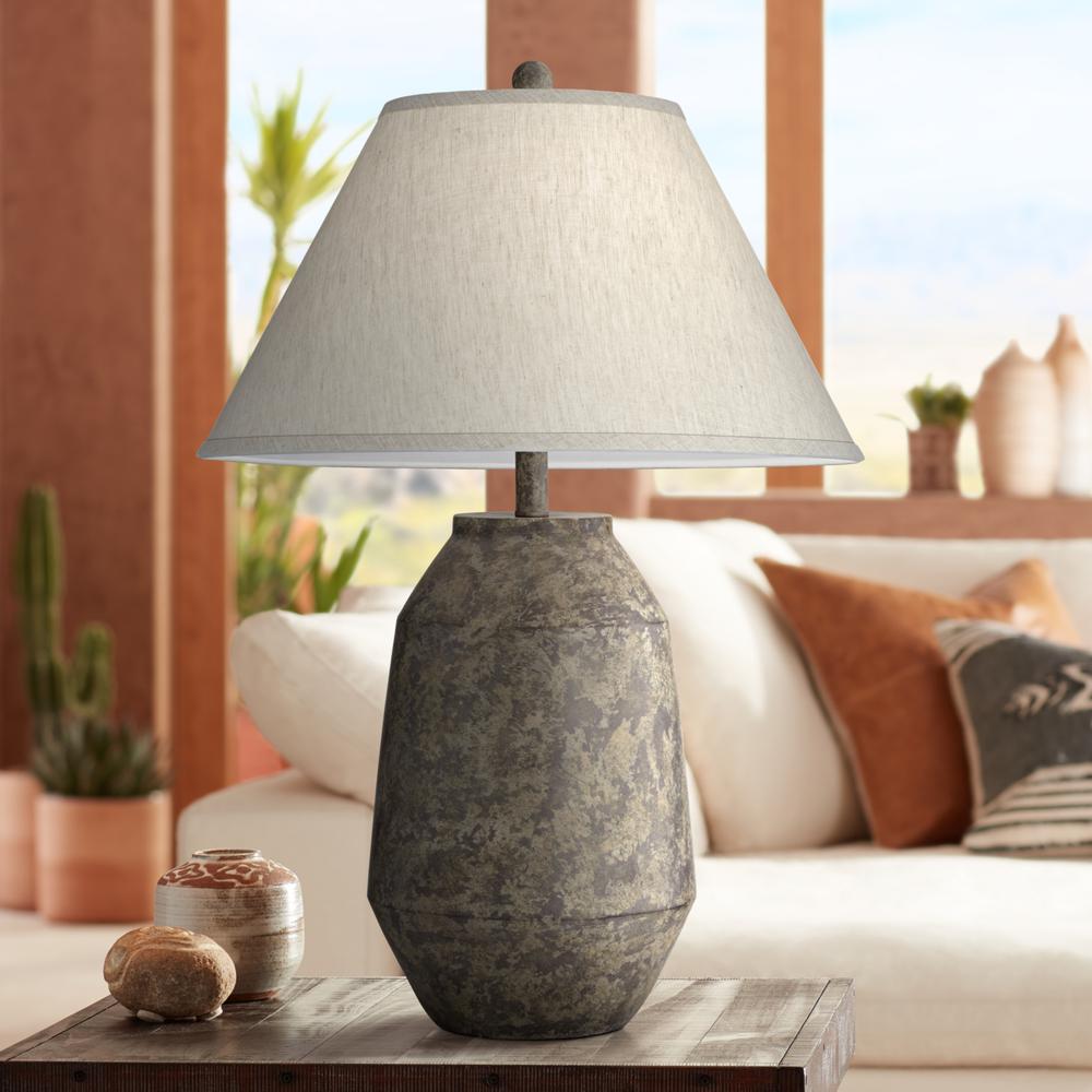 Table lamp Poly dark terracotta lamp. Picture 2