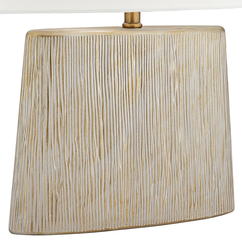 Table lamp Poly bark in wash gold. Picture 6