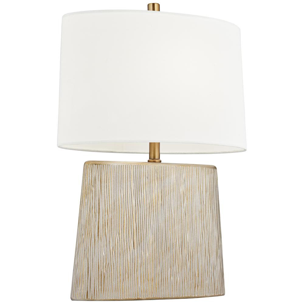 Table lamp Poly bark in wash gold. Picture 8