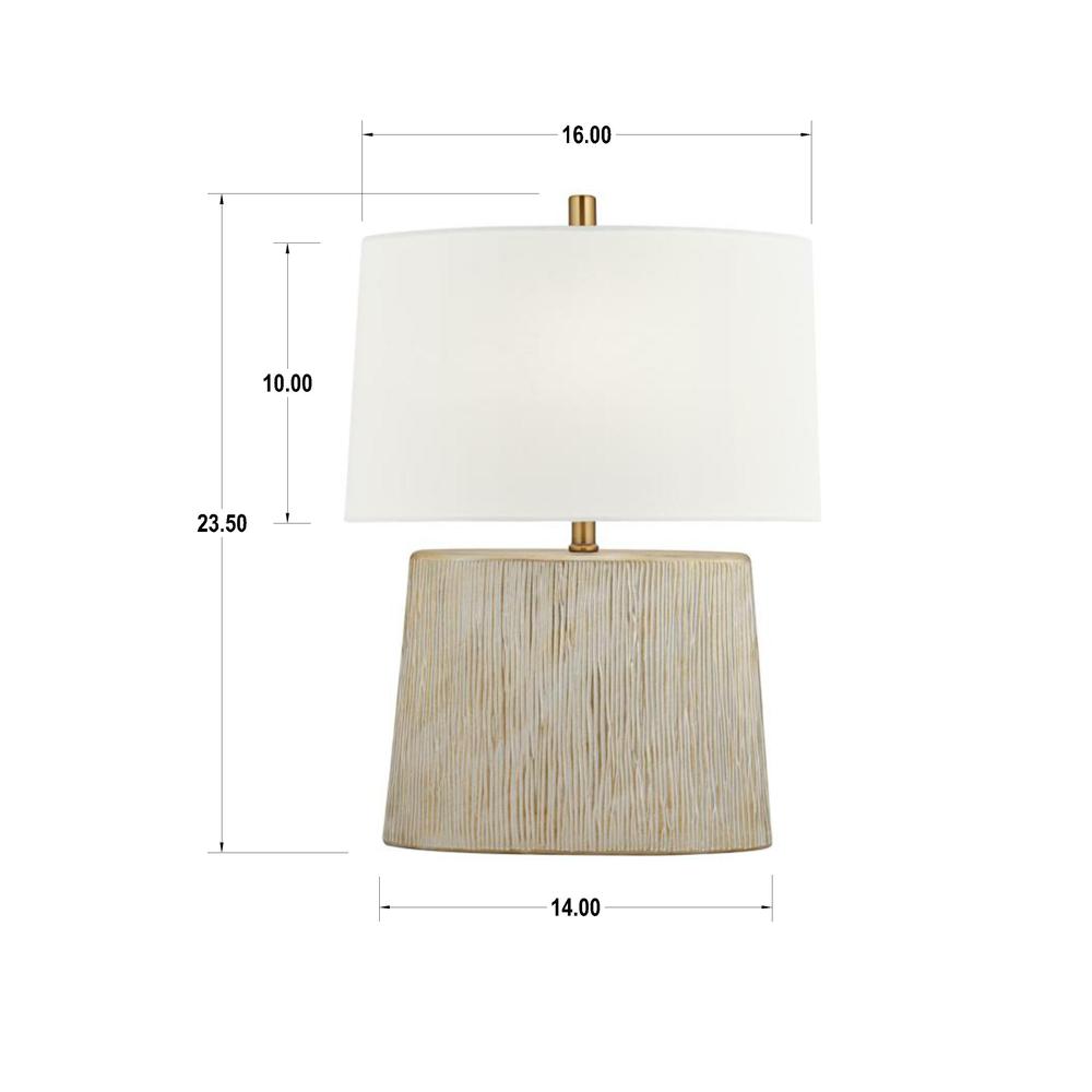 Table lamp Poly bark in wash gold. Picture 10
