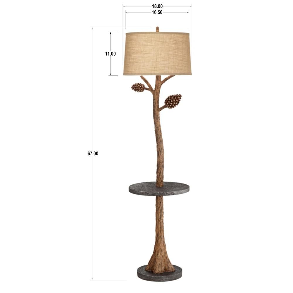 Floor lamp Metal and poly pinecone lamp. Picture 1