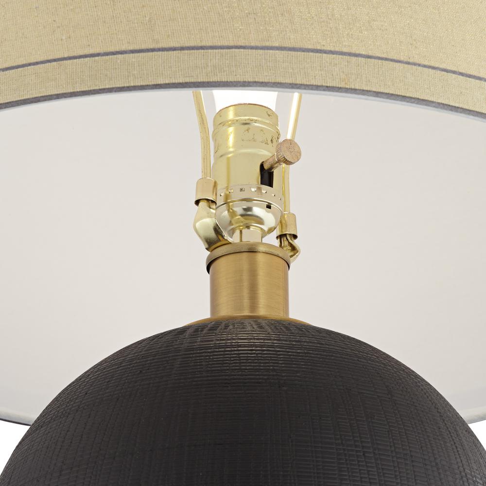Table lamp Poly and metal in black and gold. Picture 3