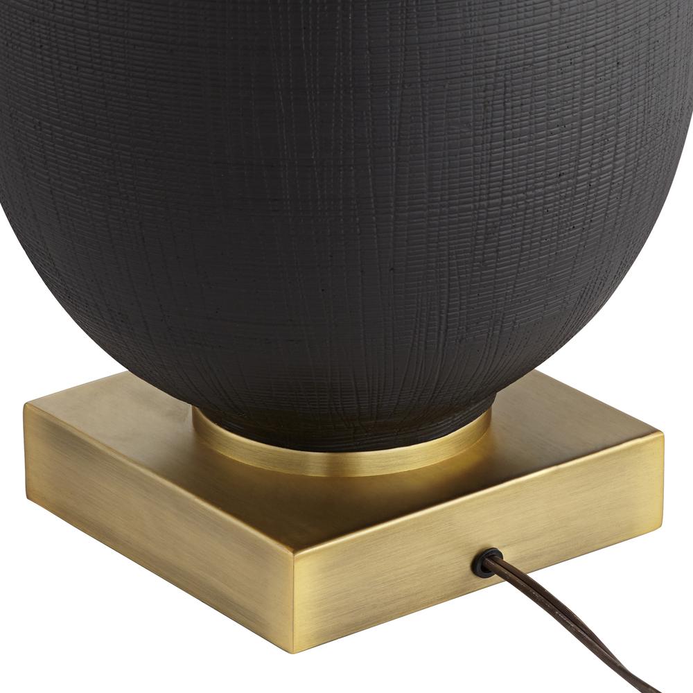 Table lamp Poly and metal in black and gold. Picture 4