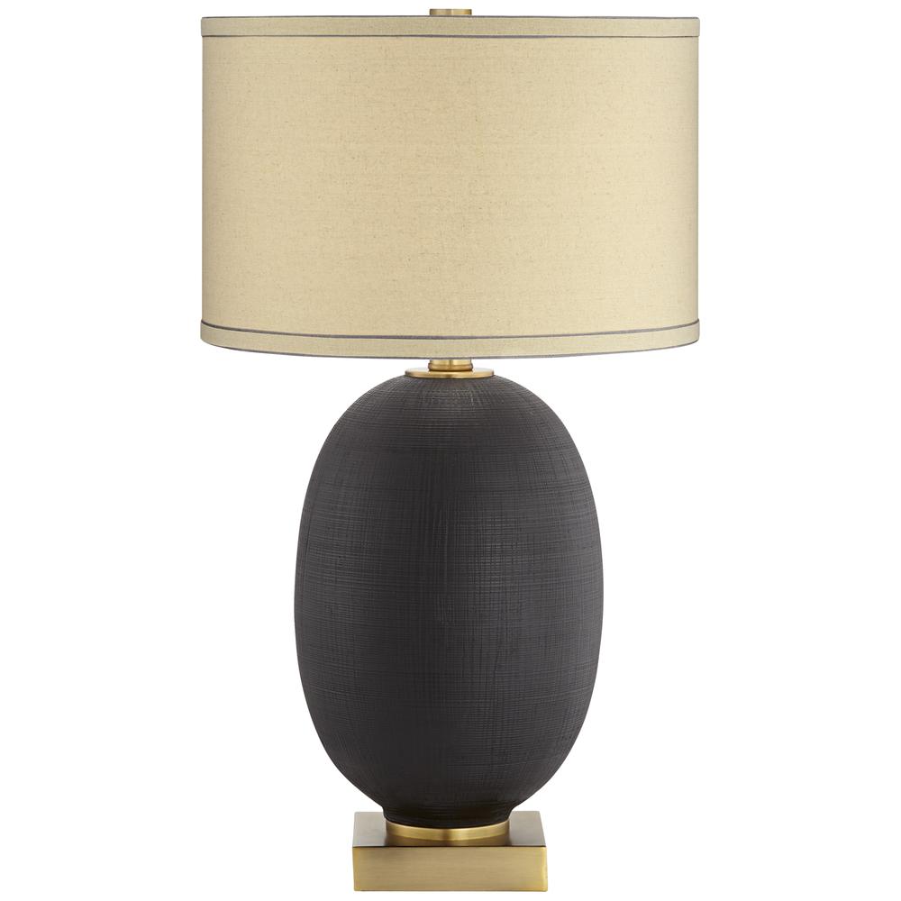 Table lamp Poly and metal in black and gold. Picture 5