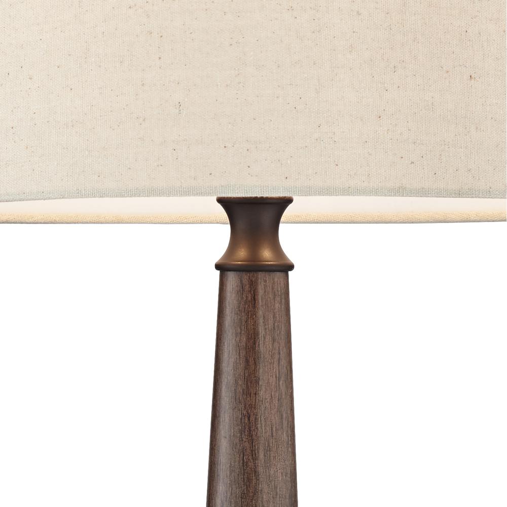Table lamp Farmhouse wood and metal lamp. Picture 3