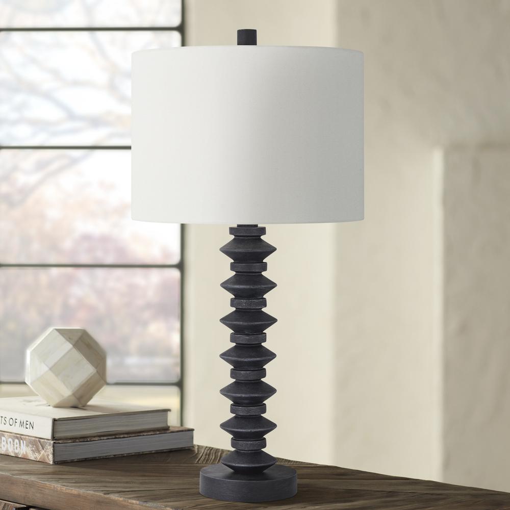 Table lamp Resin stacked column. Picture 3