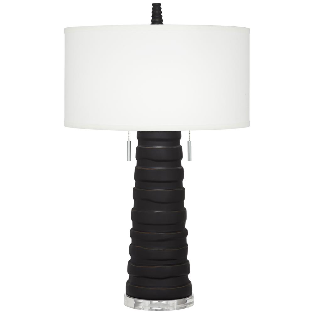 Table lamp Poly black column bisque. Picture 2