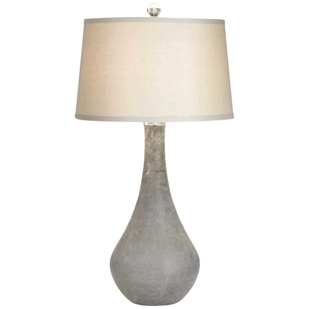 Table lamp Dark ash grey glass lamp. Picture 1