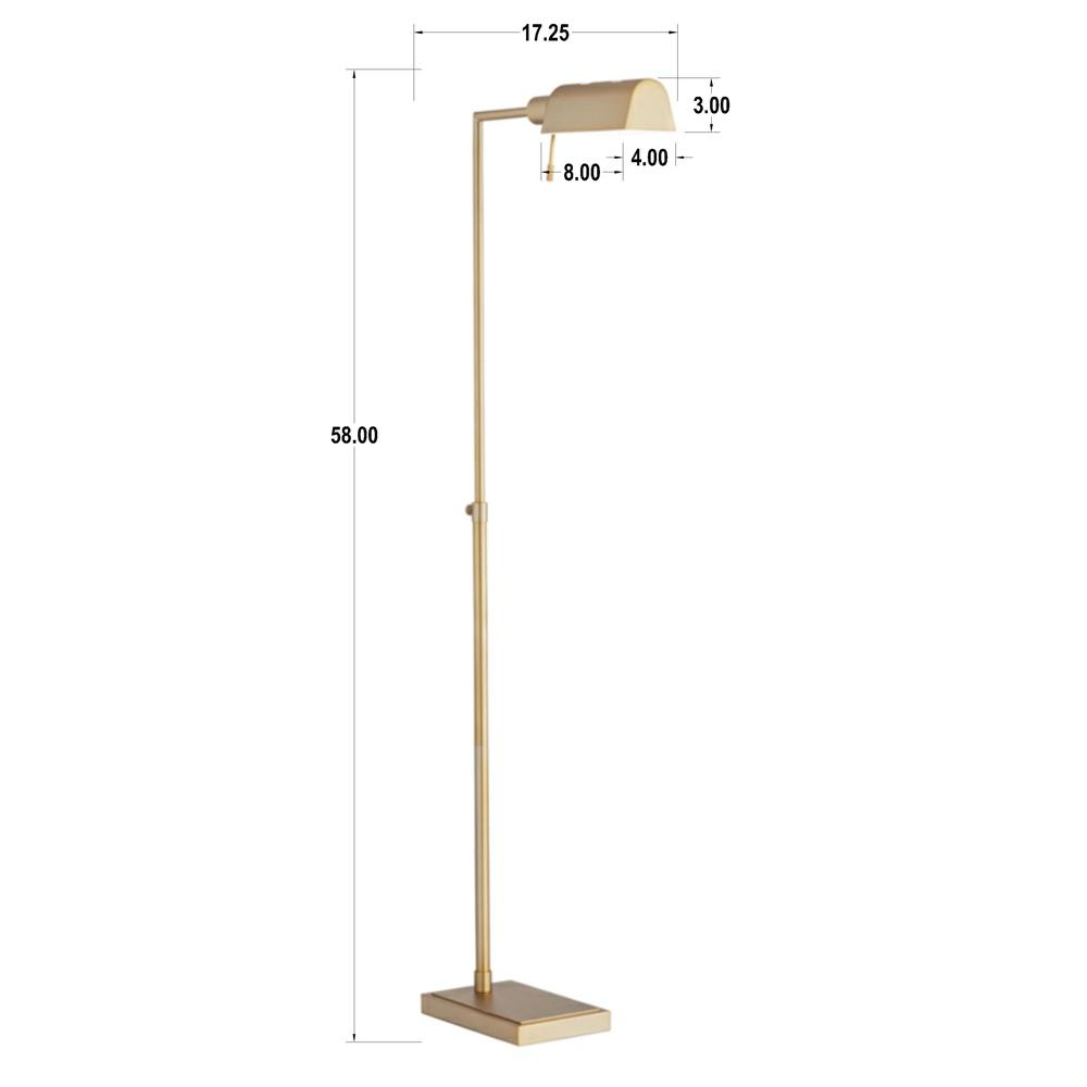 Floor lamp Pharmacy lamp in matte warm gold. Picture 1