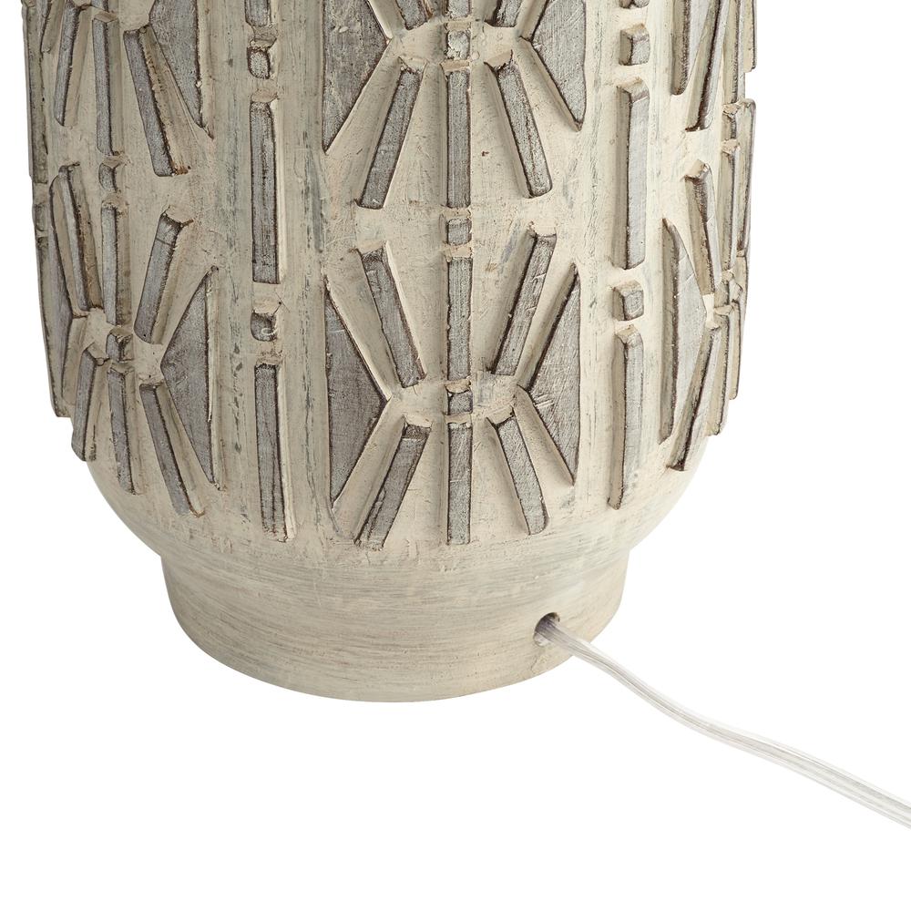 Table lamp Poly with carved pattern. Picture 5