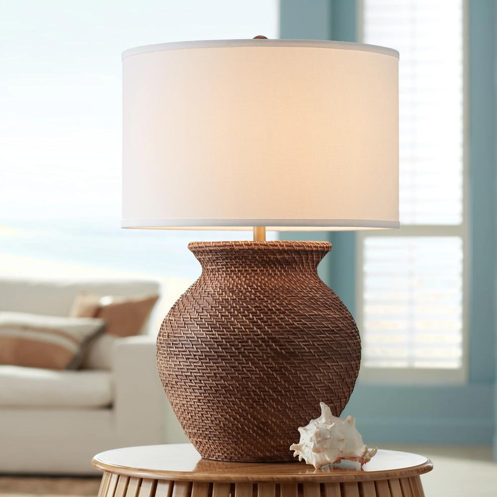 Table lamp Poly rattan jar. Picture 2