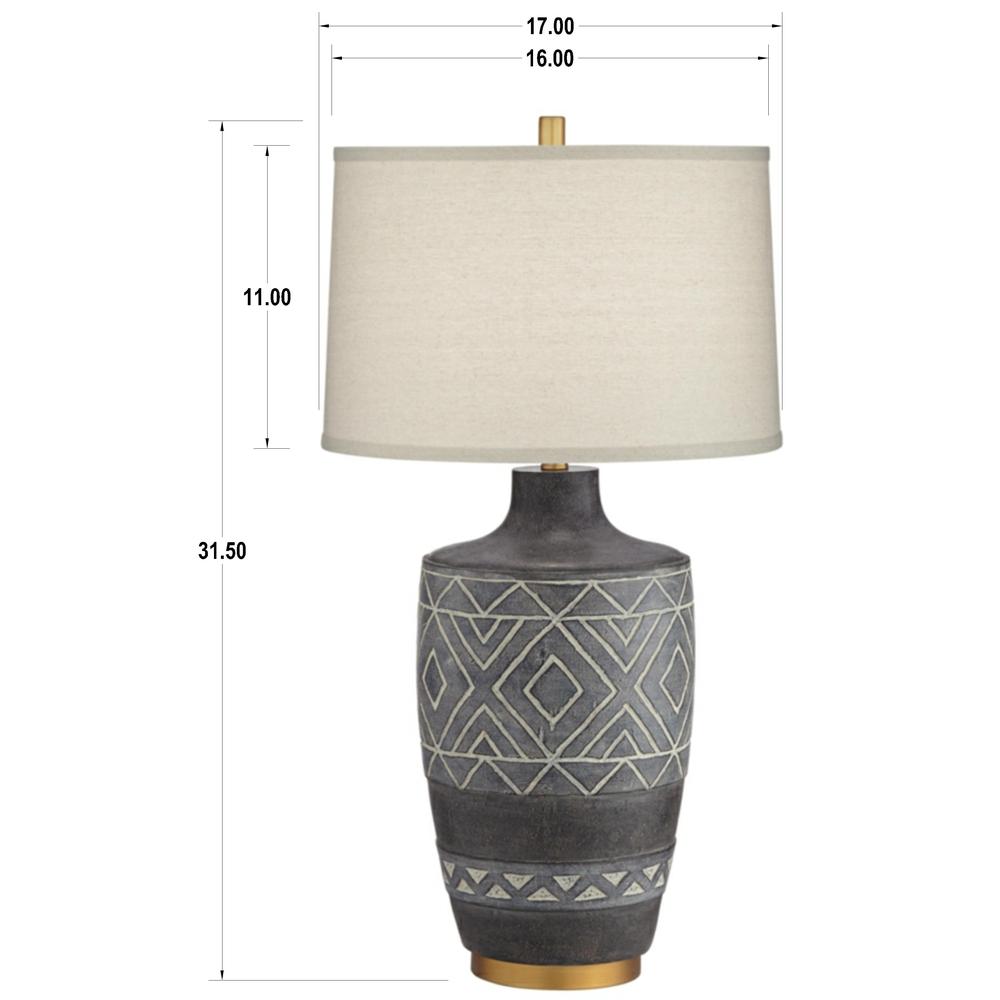 Table lamp Poly with ethnic patterns. Picture 1