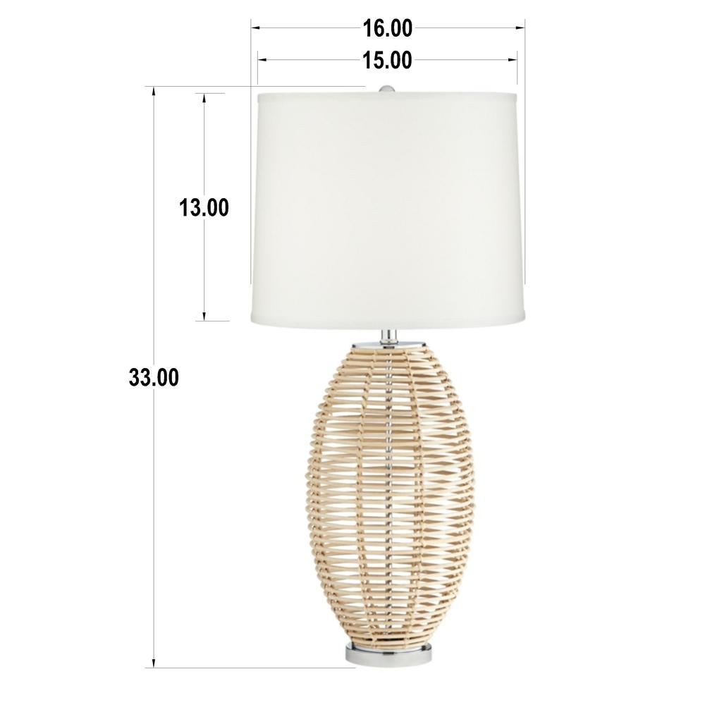 Table lamp Natural rattan basket. Picture 1