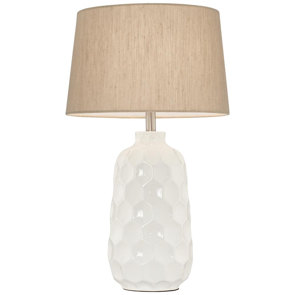 Table lamp Ceramic white honeycomb. Picture 3