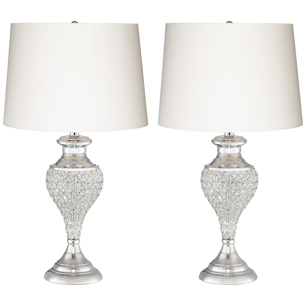 Table lamp Chrome and glass crystals (Set of 2). Picture 1