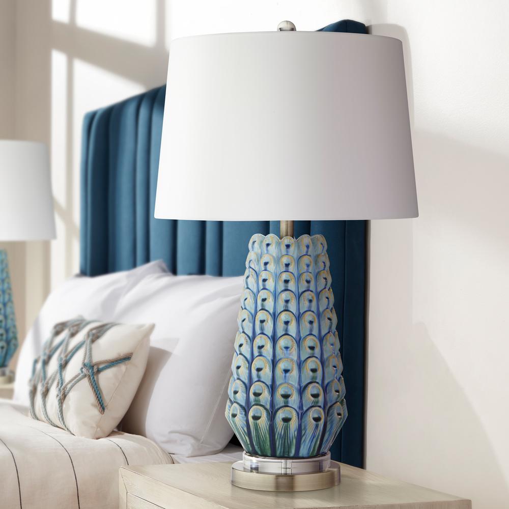 Table lamp Decorated blue coral look. Picture 2