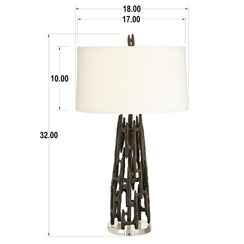 Table lamp Black scaffolding faux wood. Picture 3