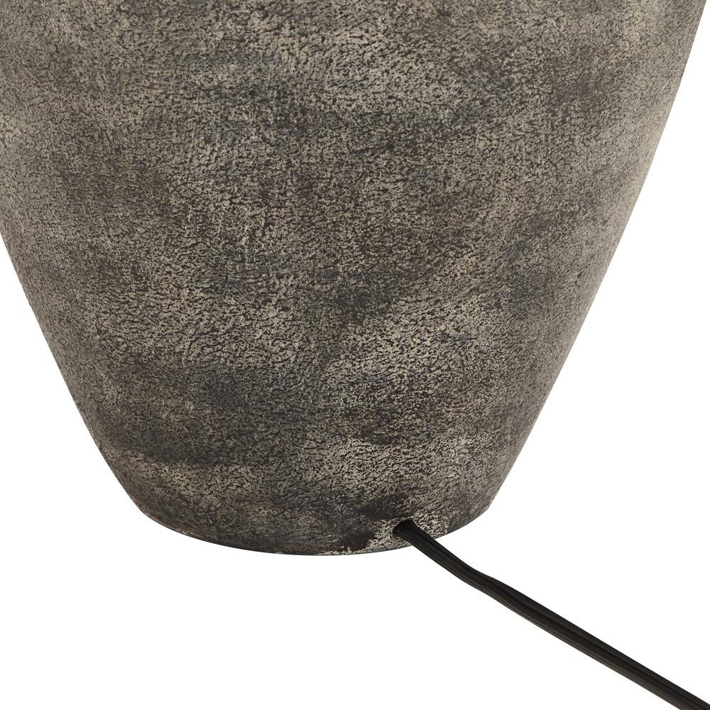Table lamp 28" Resin weathered black jar. Picture 7
