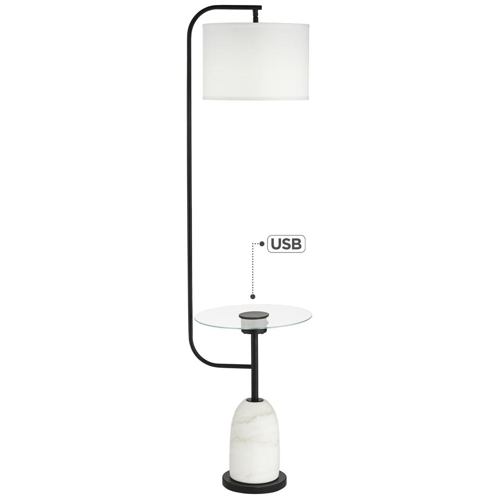 Floor lamp C clamp metal and marble lamp. Picture 1