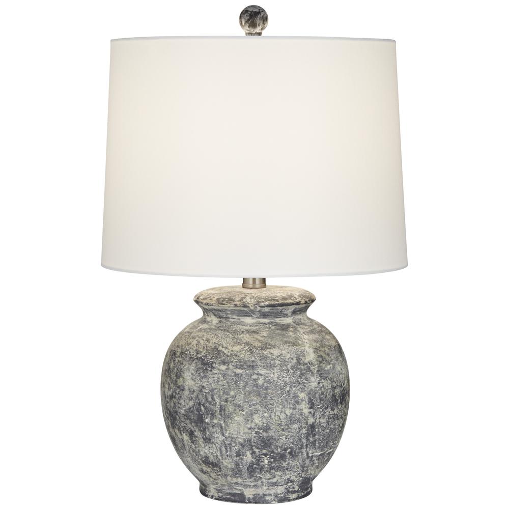Table lamp Ceramic round stone wash 21"ht. Picture 2
