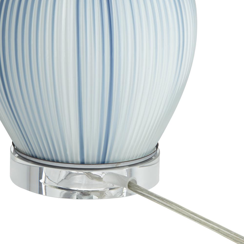 Table lamp Glass blue and clear 26"ht. Picture 7